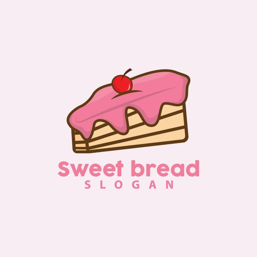 ljuv bröd logotyp, pannkaka födelsedag vektor, smörgås, symbol illustration ikon design vektor