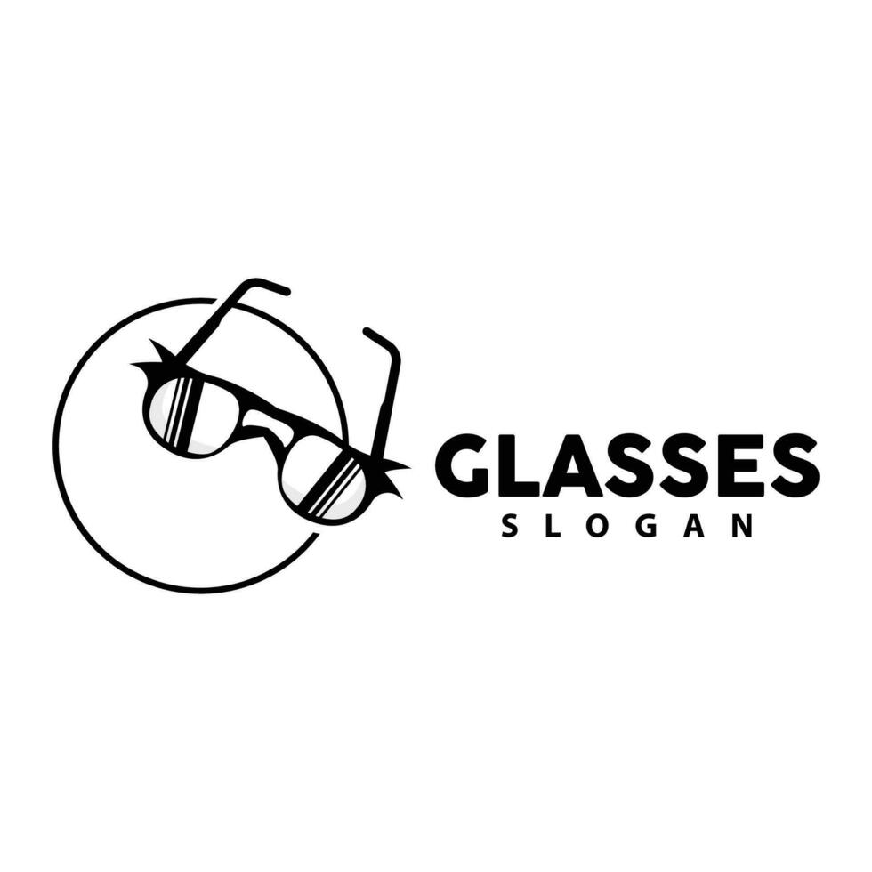 glasögon logotyp, optisk mode vektor, ikon illustration mall enkel design vektor