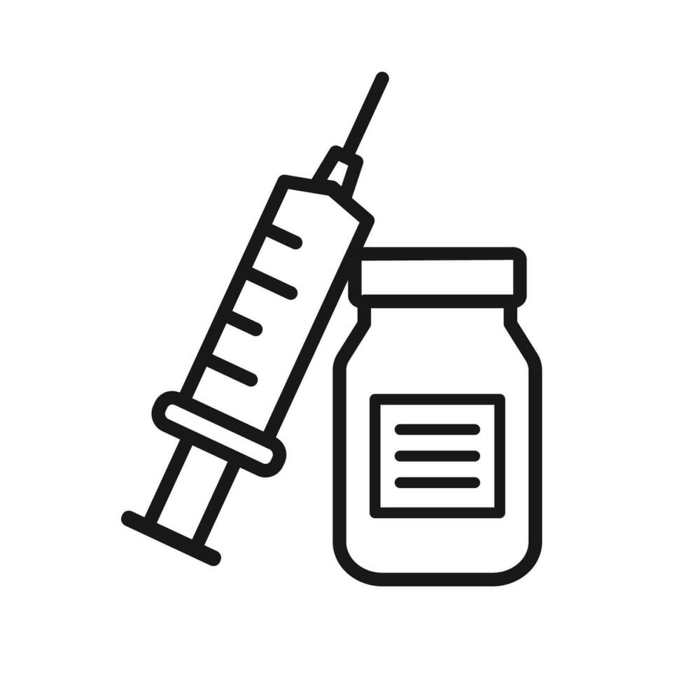 vaccin ikon vektor design illustration