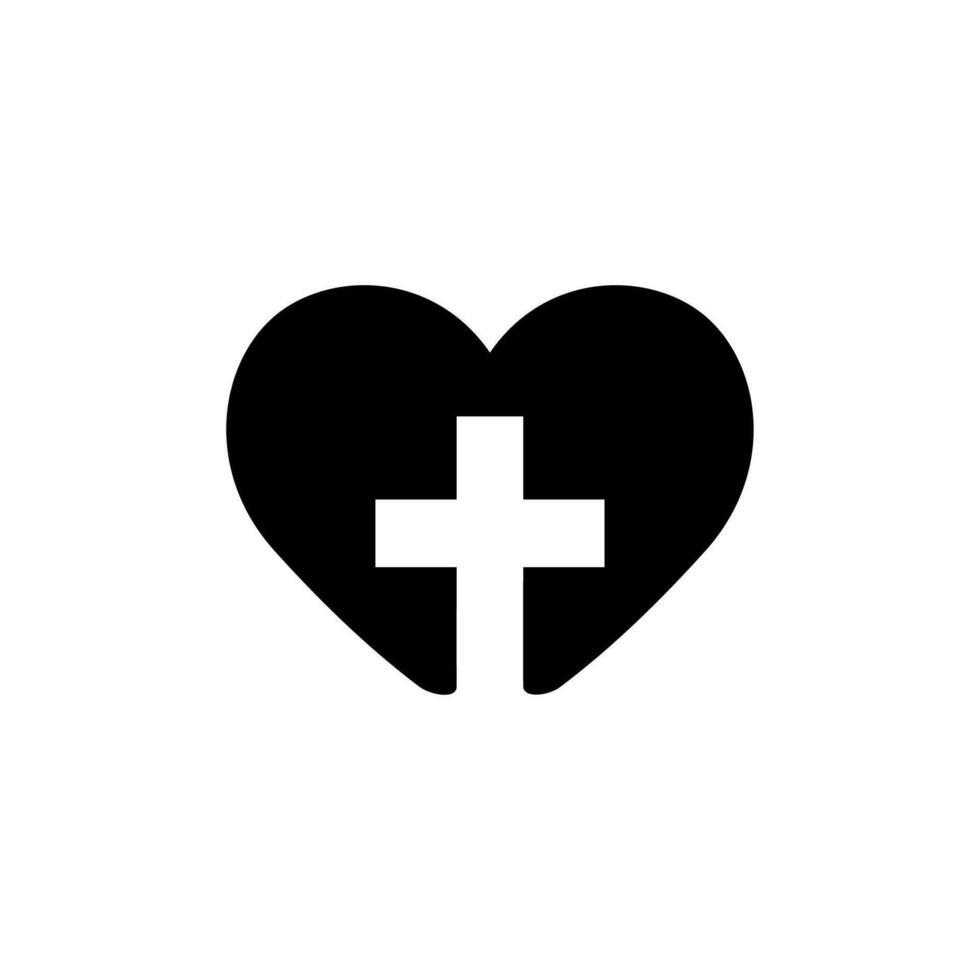 kristen hjärta logotyp vektor