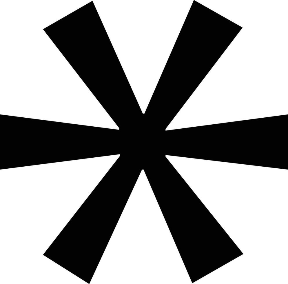 asterisk ikon tecken isolerat på vit bakgrund. vektor illustration.