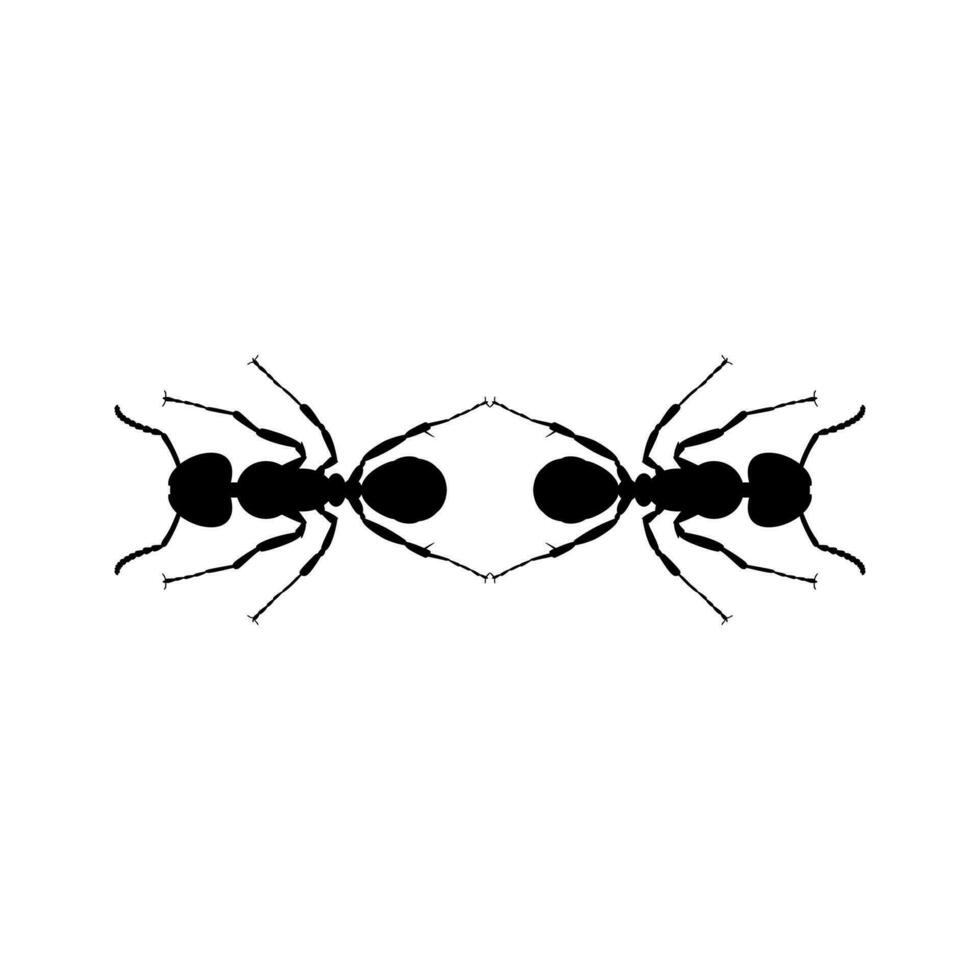 Paar von das Ameise Silhouette zum Kunst Illustration, Logo, Piktogramm, Webseite, oder Grafik Design Element. Vektor Illustration