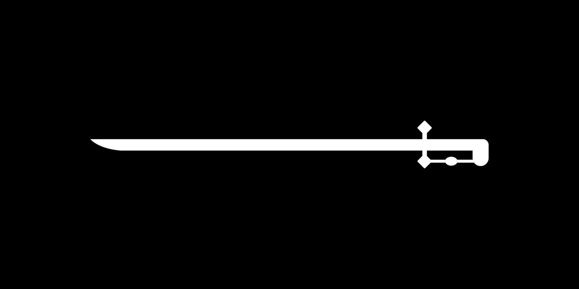 arabicum svärd silhuett på de flagga av saudi arabien. vektor illustration