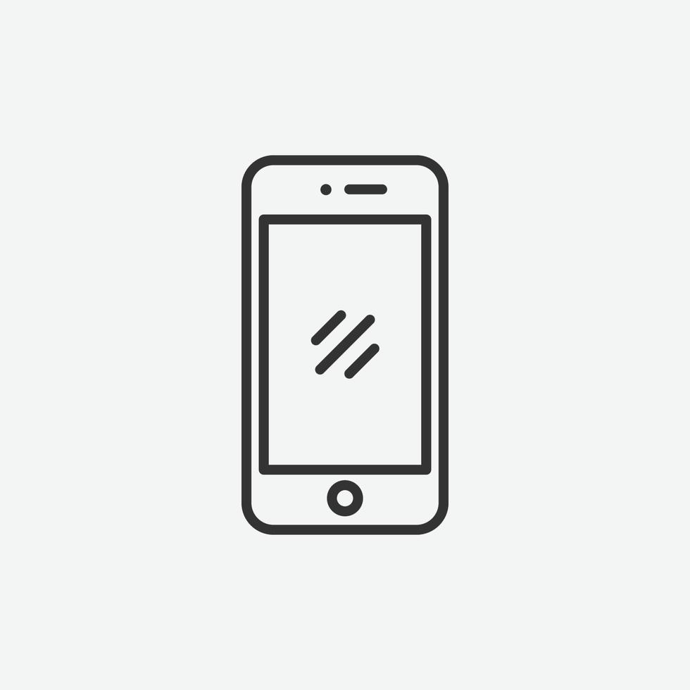 Handy-symbol. android smartphone mit touch-id, isoliert. weißer •  wandsticker verfügbar, wi-fi, Smartphone