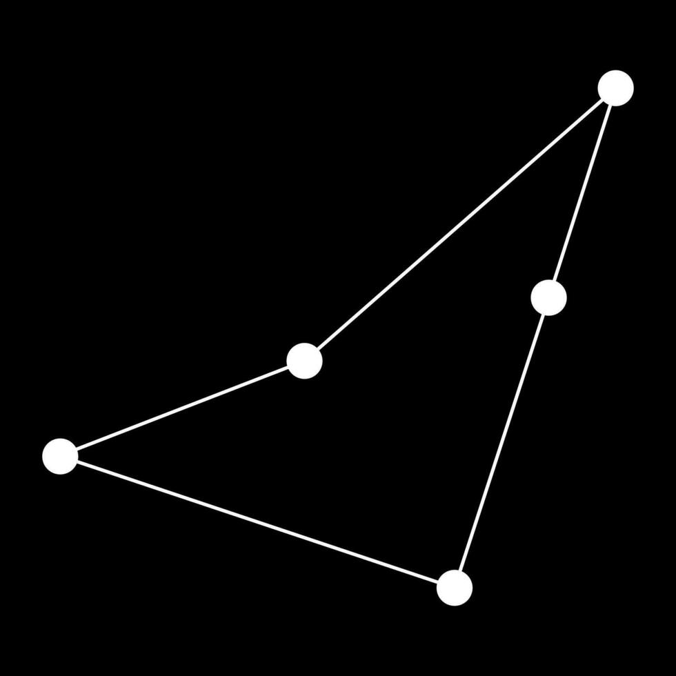 indus Konstellation Karte. Vektor Illustration.