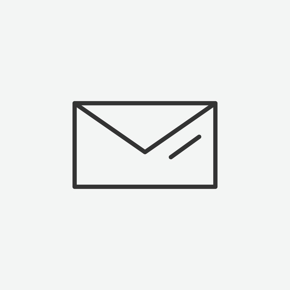 e-post vektor ikon. meddelande, sms, e-post platt stil dispositionssymbol