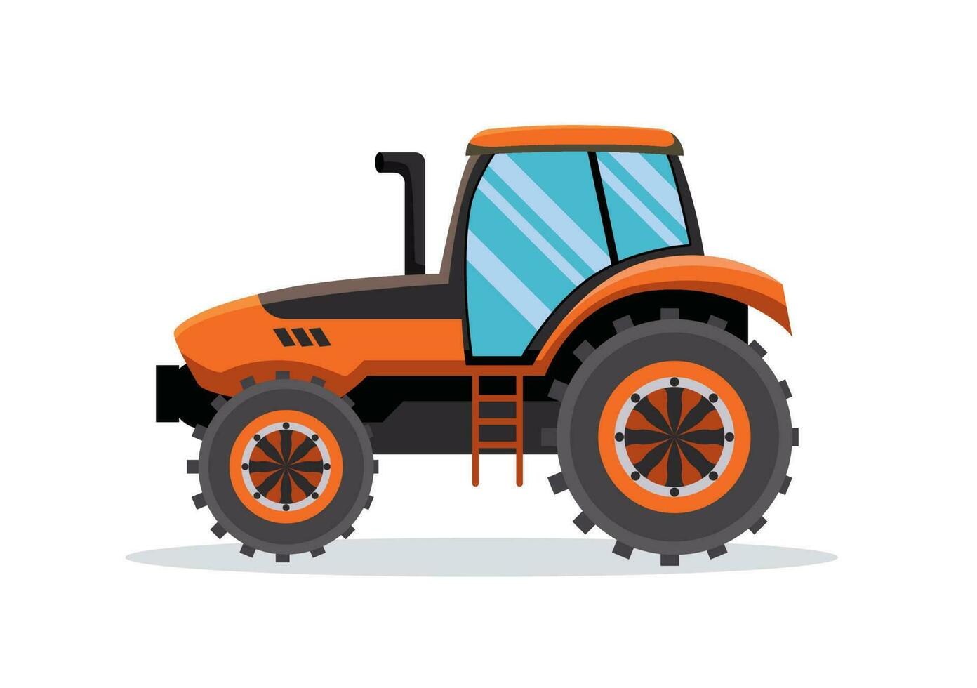 traktor bil. bruka begrepp vektor illustration