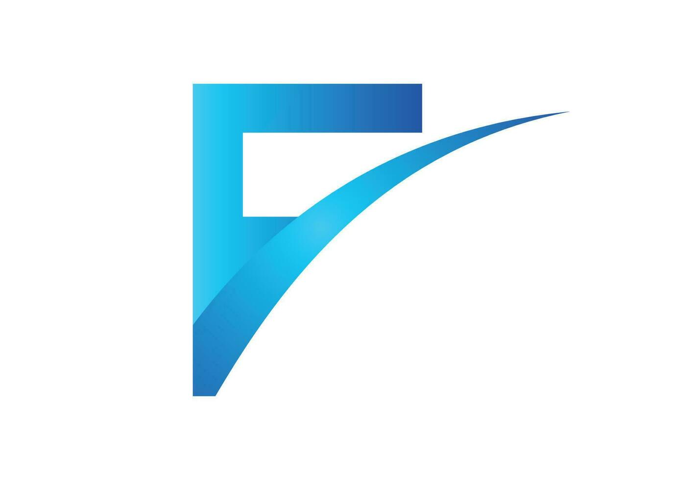 Gradient f Brief Logo Design mit rauschen, Vektor Illustration
