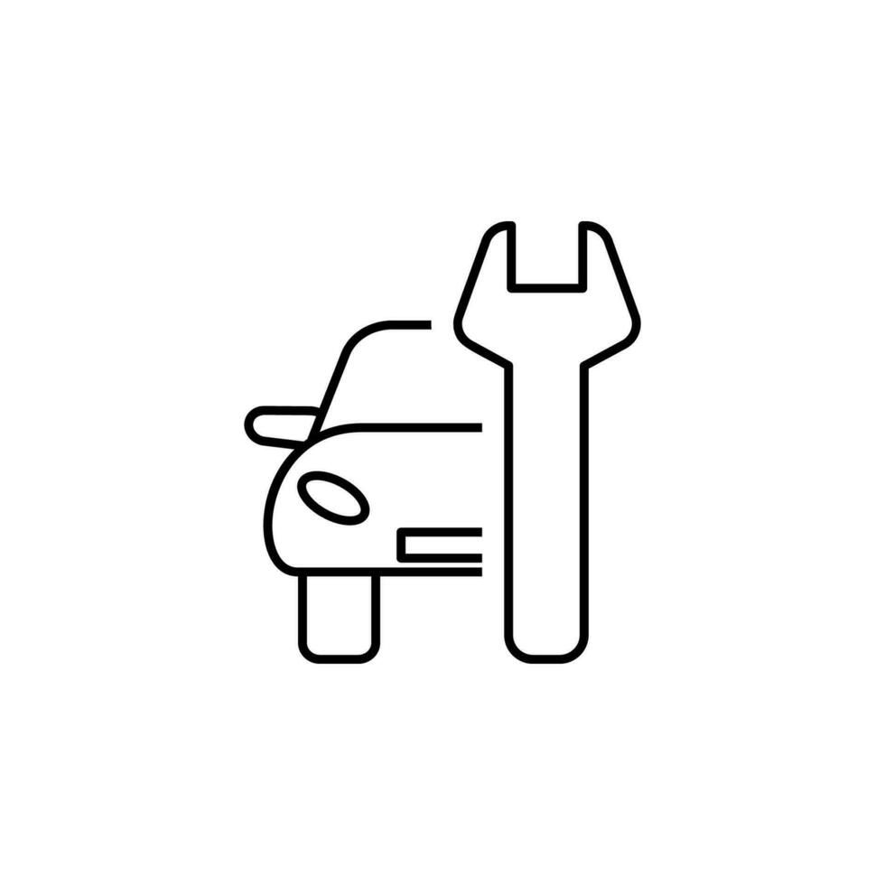 ein Schlüssel und ein Auto Vektor Symbol Illustration