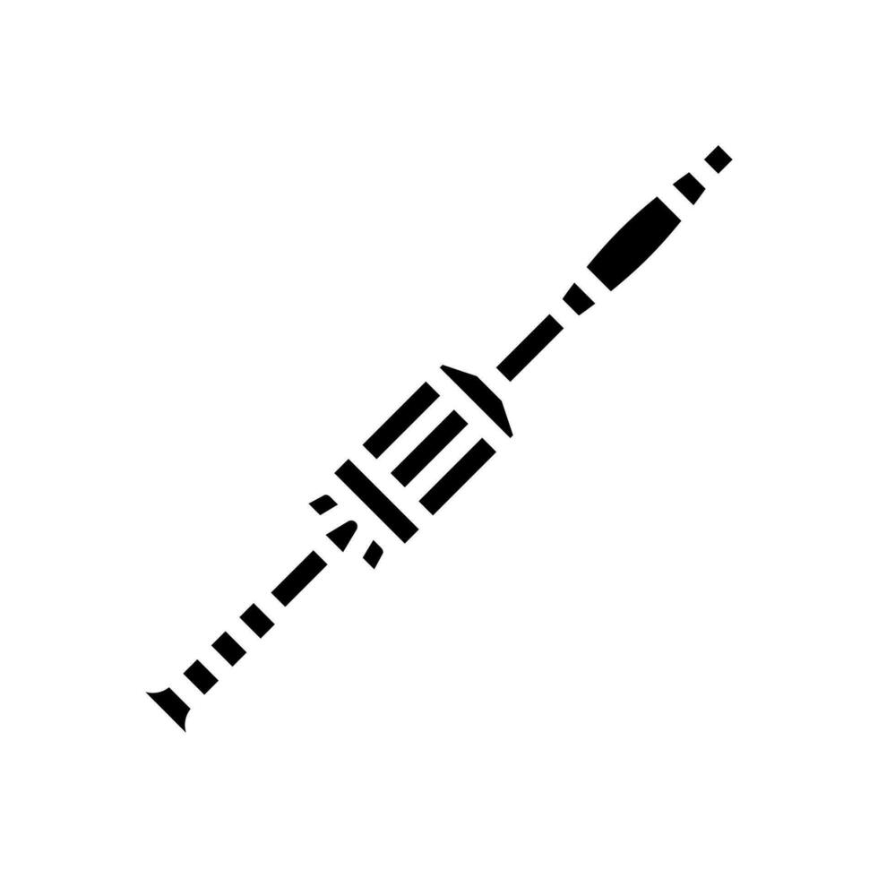 Blasrohr Waffe Militär- Glyphe Symbol Vektor Illustration