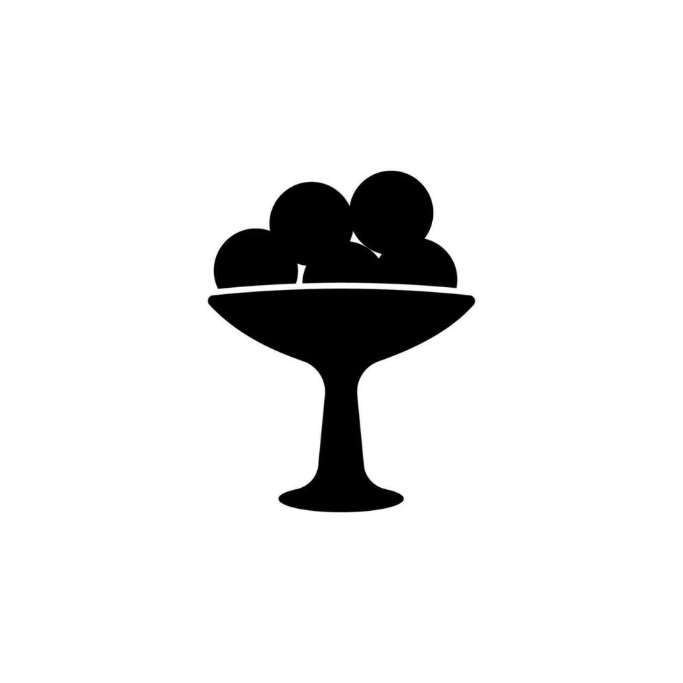 Eis im ein Glas Vektor Symbol Illustration