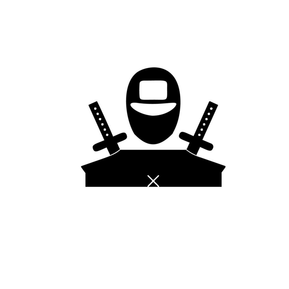 ninja avatar vektor ikon illustration