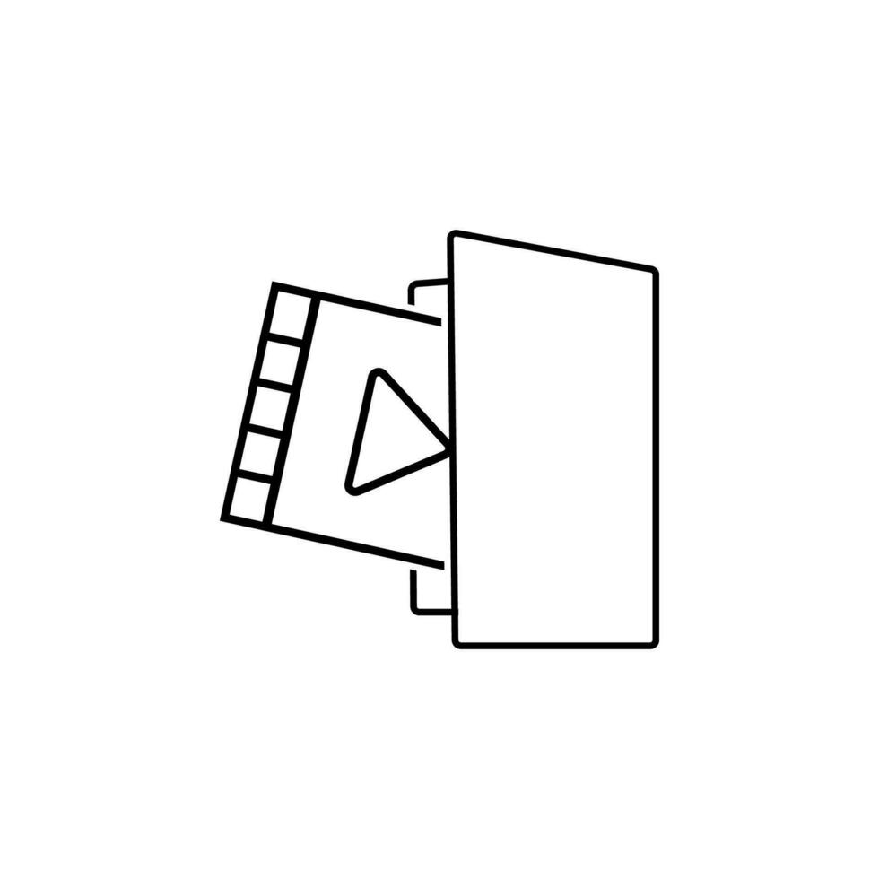 Video Frames im ein Band Vektor Symbol Illustration