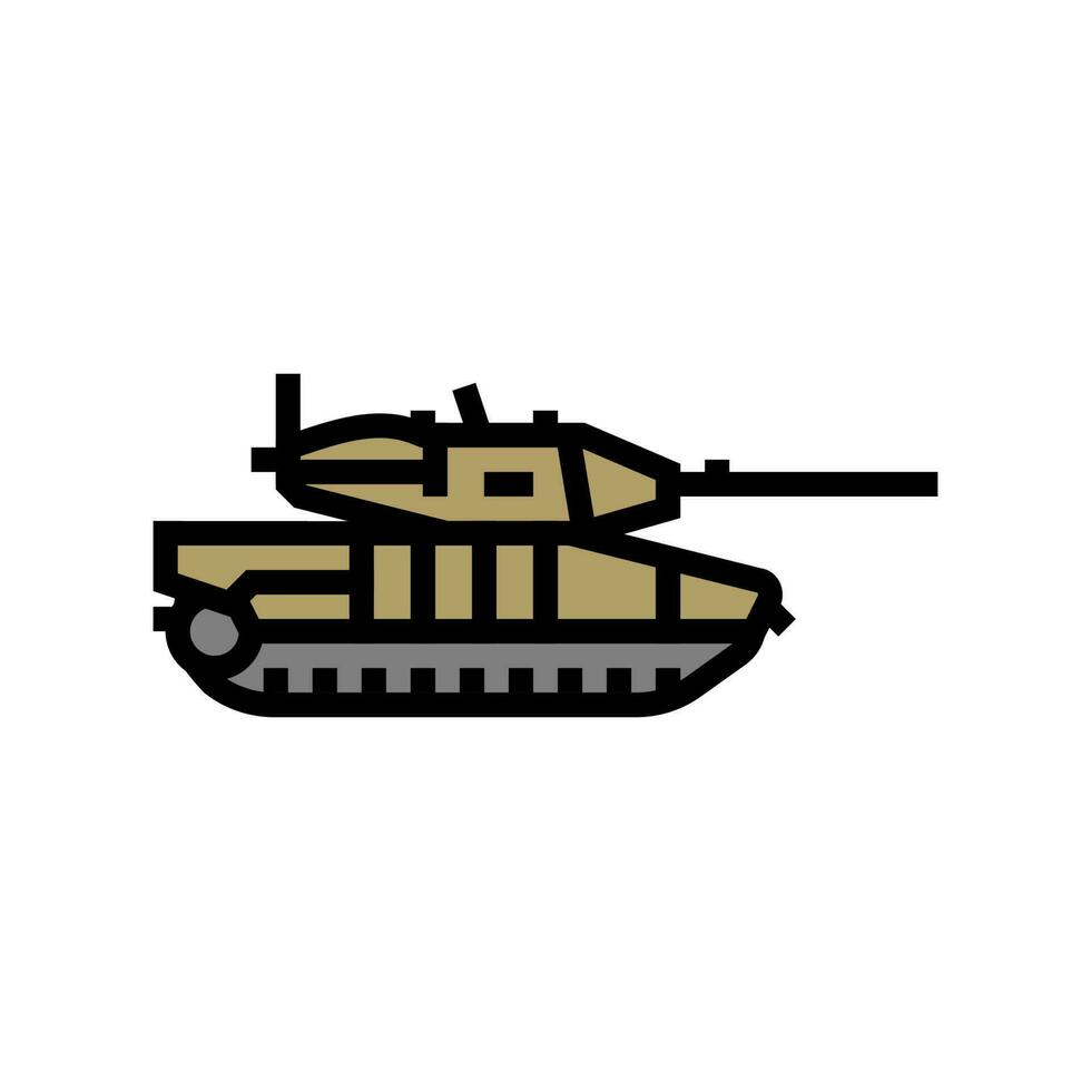 tank vapen krig Färg ikon vektor illustration