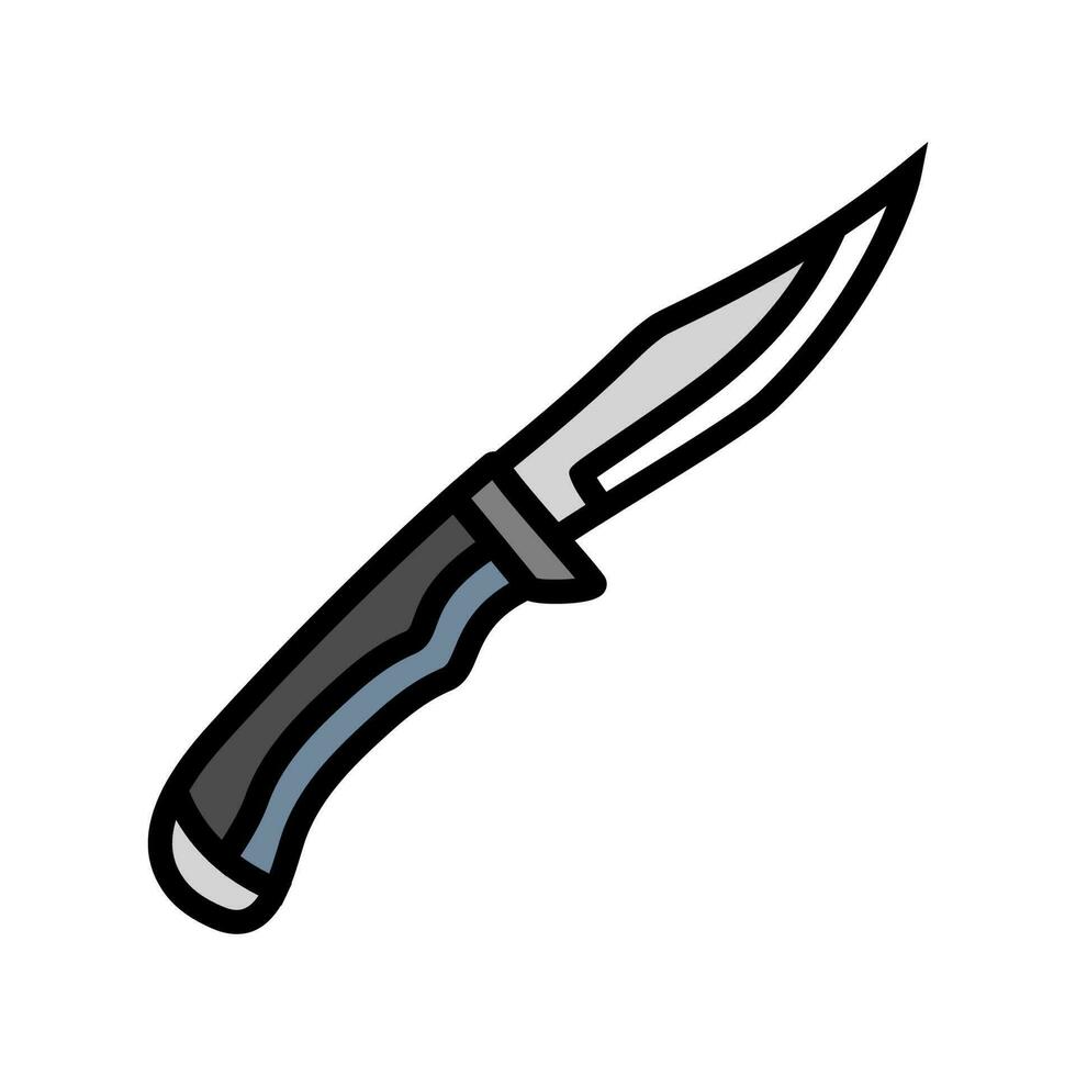 Messer Waffe Krieg Farbe Symbol Vektor Illustration