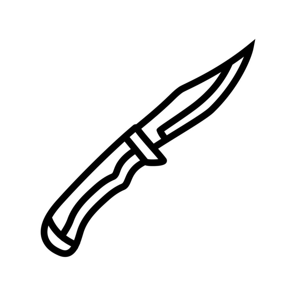 Messer Waffe Krieg Linie Symbol Vektor Illustration