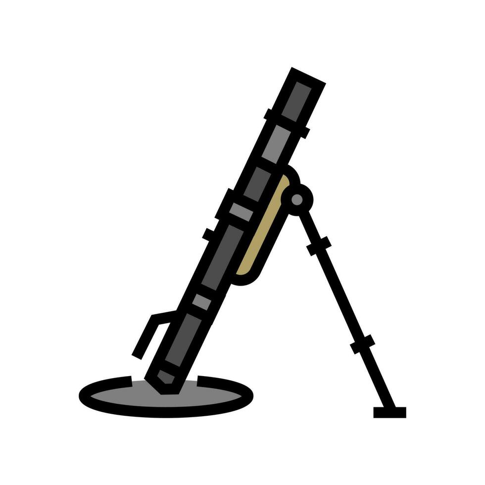 Granatwerfer Waffe Militär- Farbe Symbol Vektor Illustration