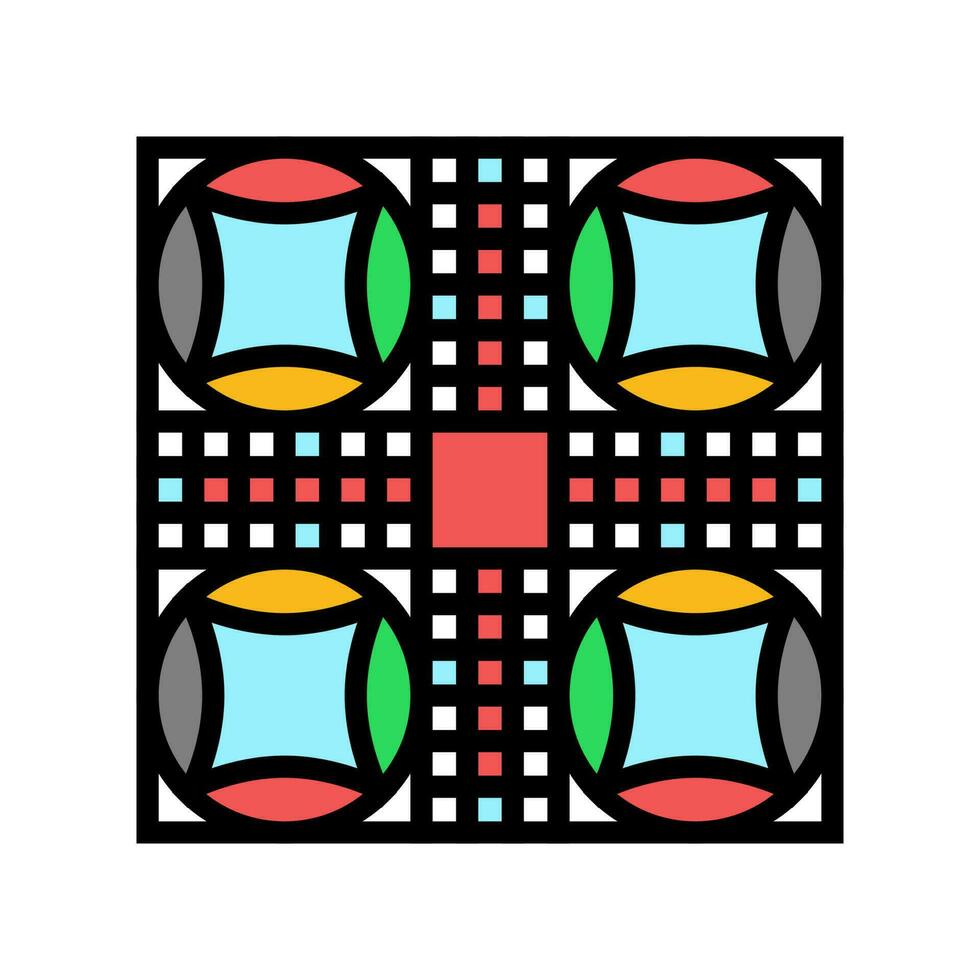 pachisi styrelse och bitar Färg ikon vektor illustration
