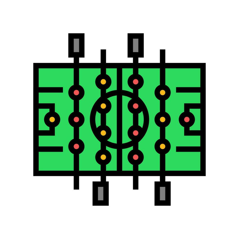 tabell fotboll styrelse Färg ikon vektor illustration