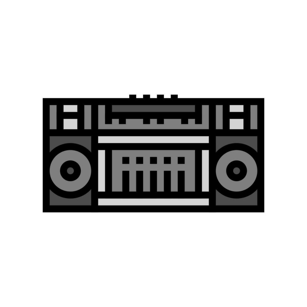 retro Radio Hipster retro Farbe Symbol Vektor Illustration