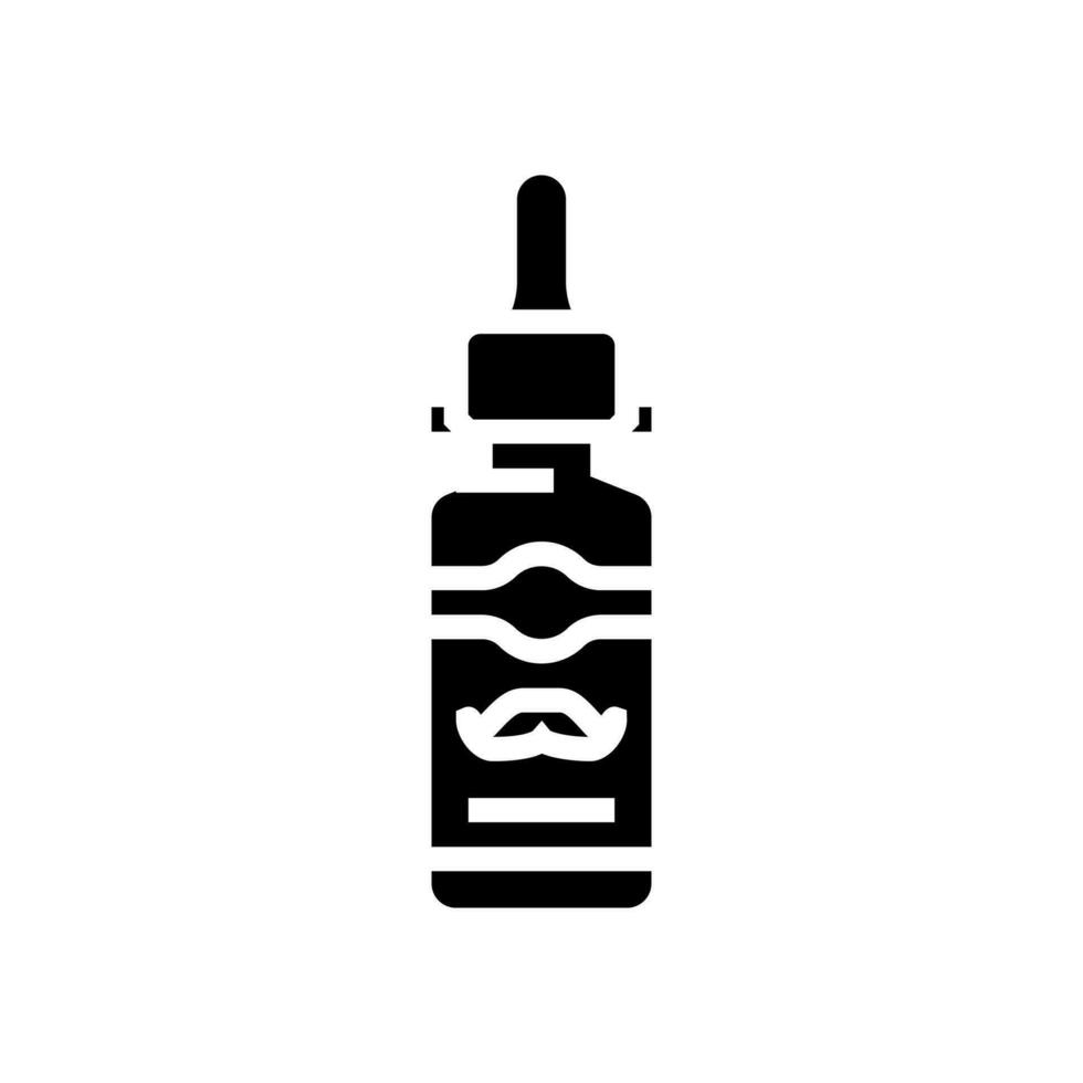 Bart Öl Hipster retro Glyphe Symbol Vektor Illustration