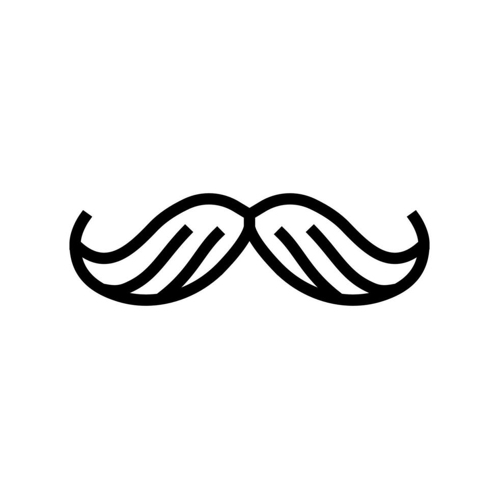 Schnurrbart Hipster retro Linie Symbol Vektor Illustration