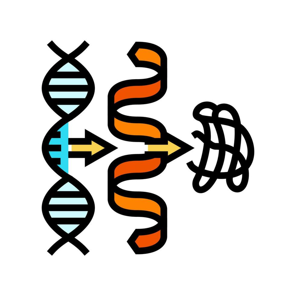 biosyntes biokemi Färg ikon vektor illustration