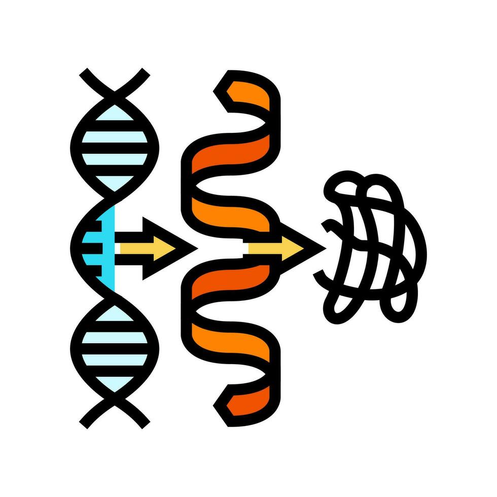 Biosynthese Biochemie Farbe Symbol Vektor Illustration