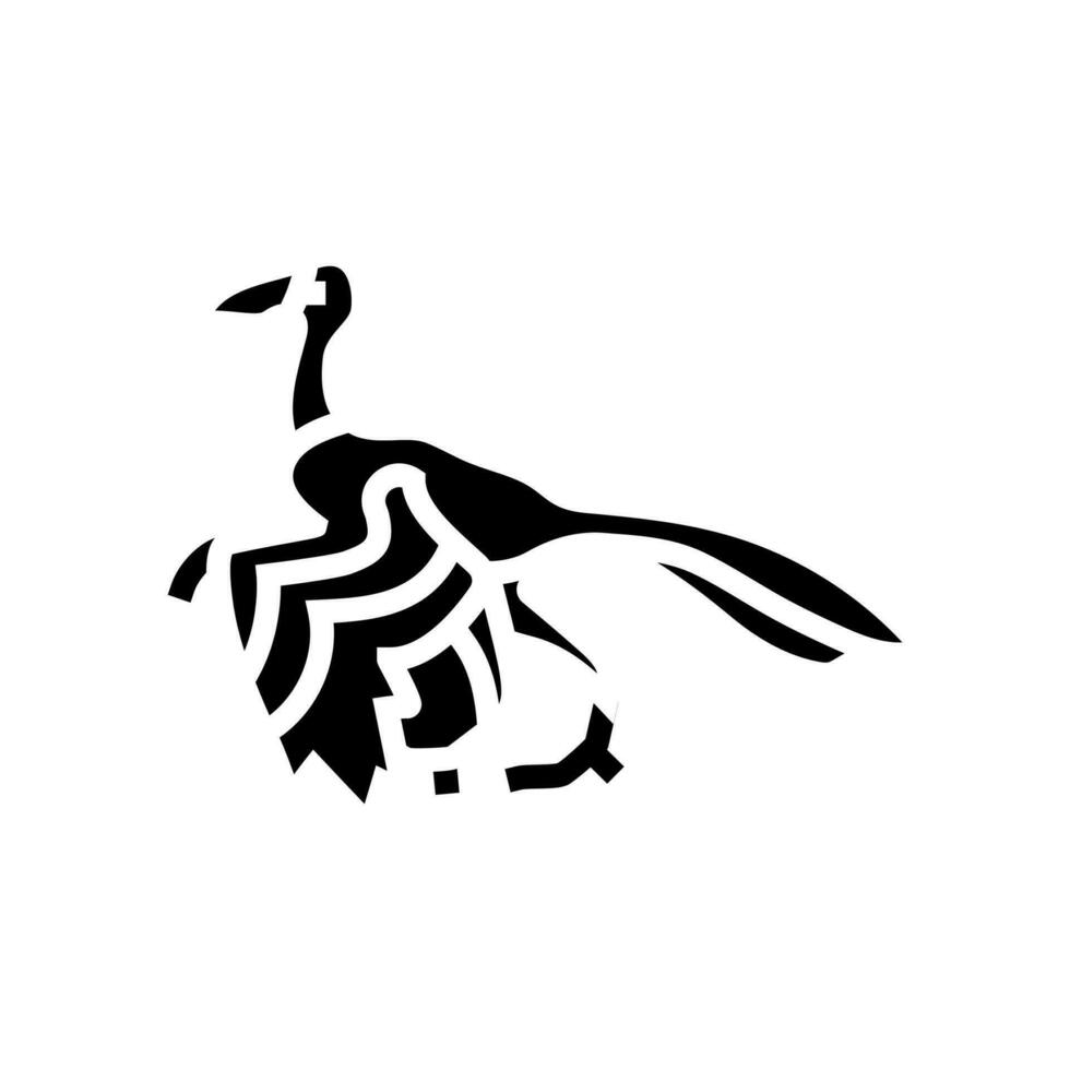 Archaeopteryx Dinosaurier Tier Glyphe Symbol Vektor Illustration