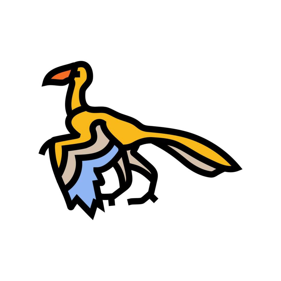 Archaeopteryx Dinosaurier Tier Farbe Symbol Vektor Illustration