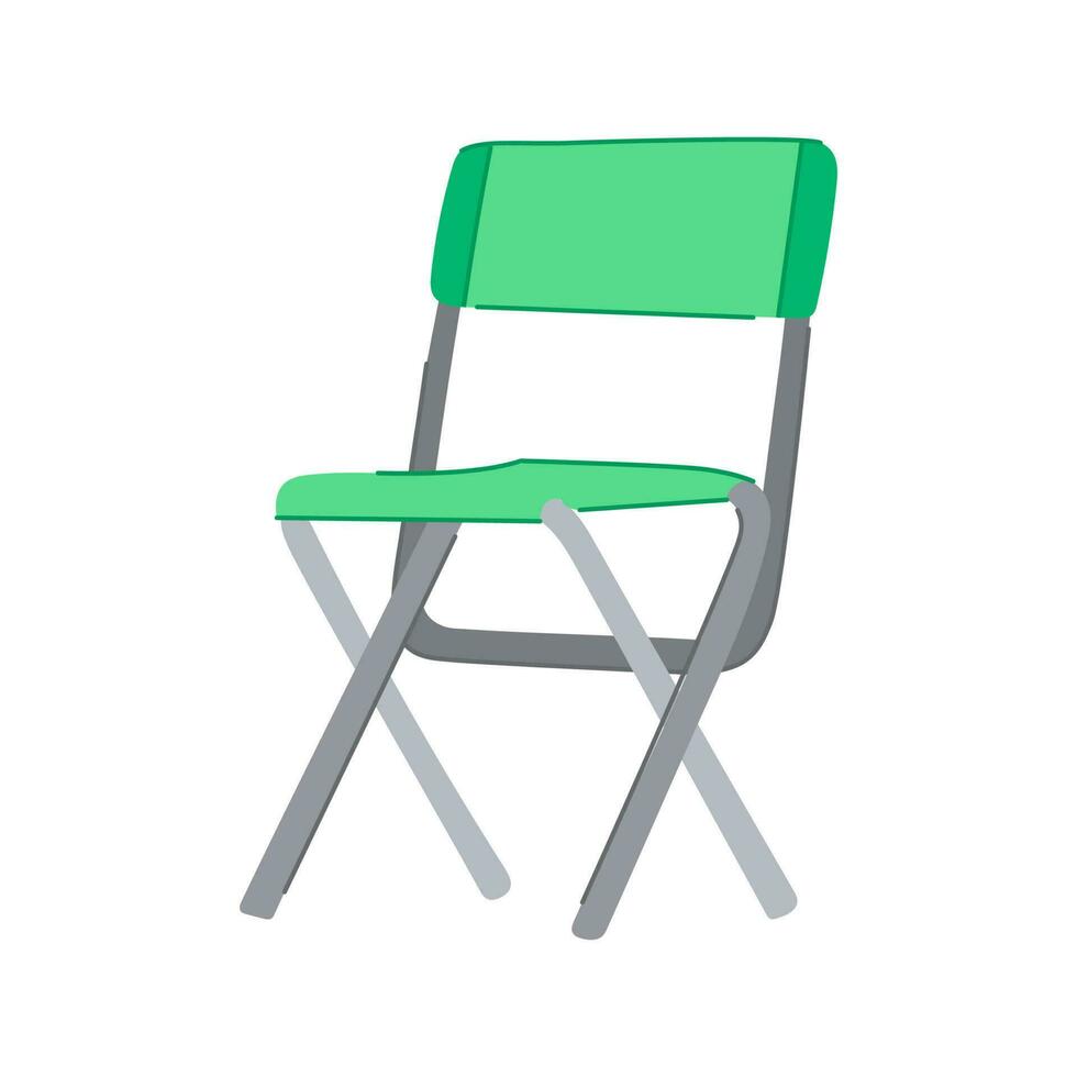 koppla av hopfällbar stol tecknad serie vektor illustration