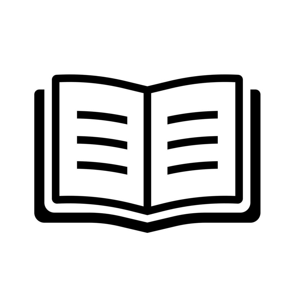 öffnen Buch leiten Handbuch Gliederung Symbol vektor