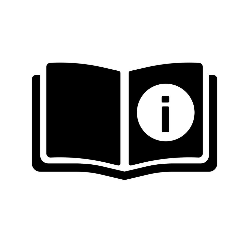 öffnen Buch die Info leiten Handbuch Gliederung Symbol vektor