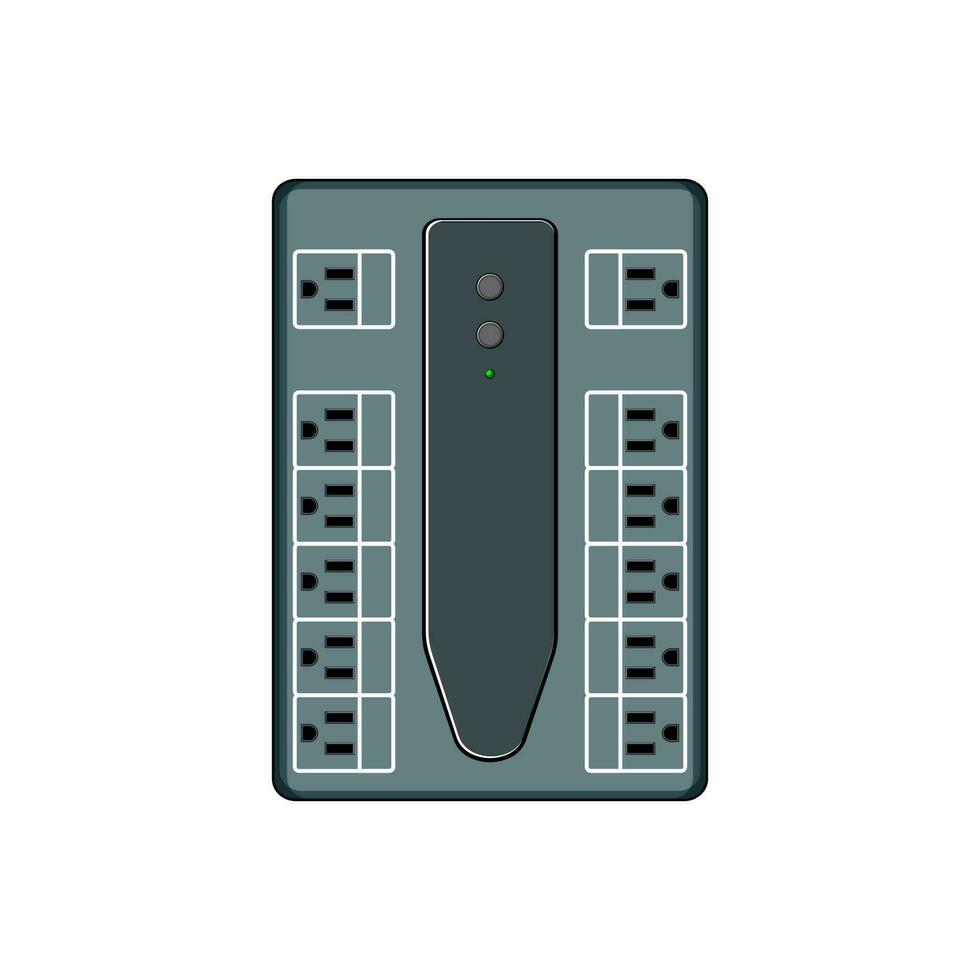 Elektrizität Batterie Backup Karikatur Vektor Illustration