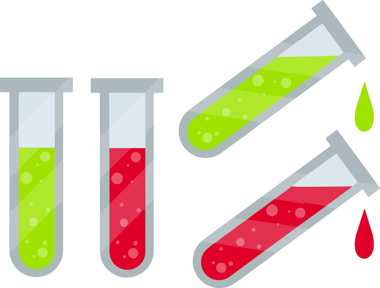 kolv med grönt gift. vätskeflaska. medicinsk förberedelse. glasobjekt. droppe toxin. tecknad platt illustration. alkemiskt föremål vektor