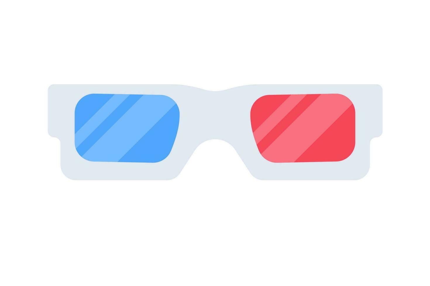 3d Brille mit rot und Blau Linsen zum Aufpassen Filme im Prämie Kinos vektor