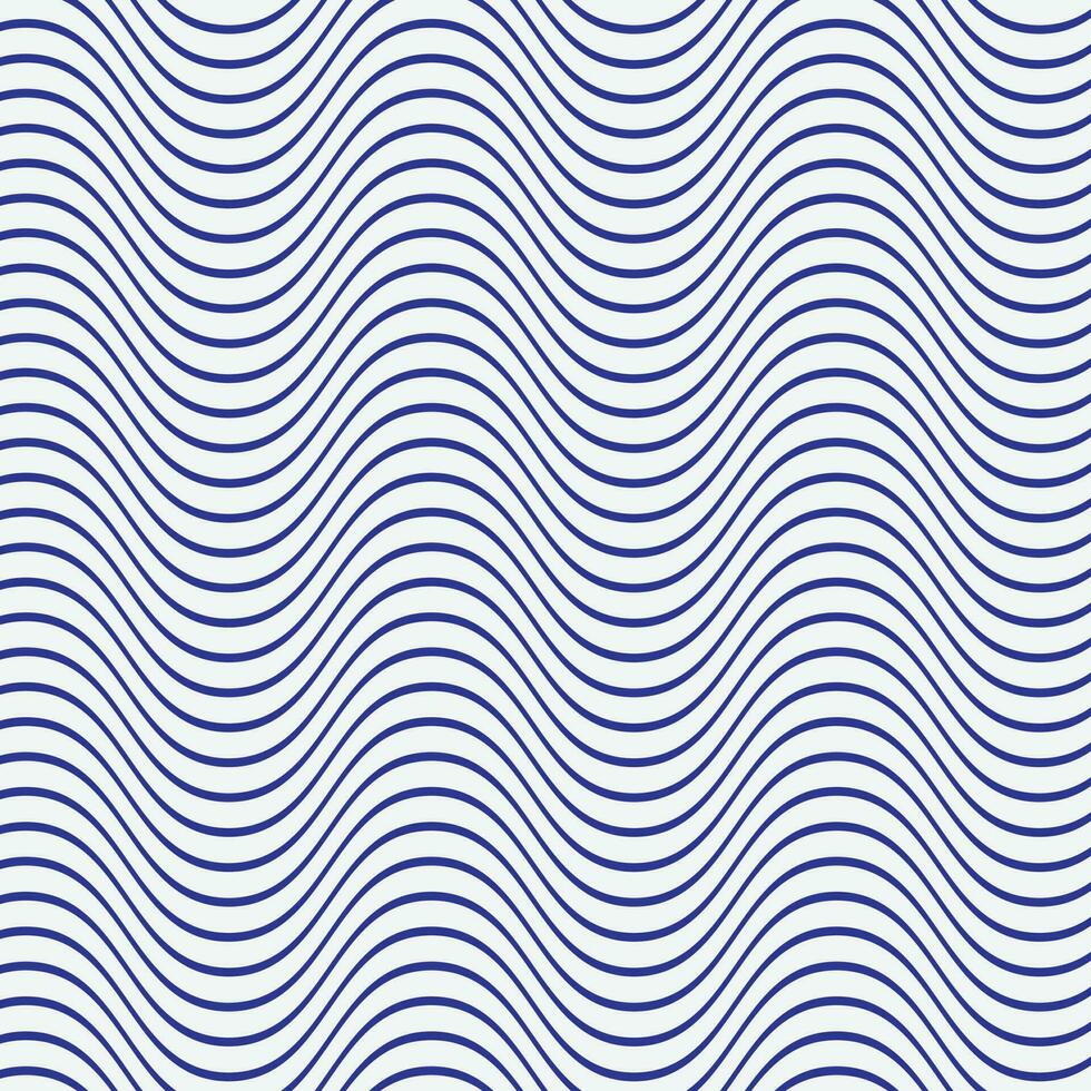 abstrakt blå Vinka rader mönster med vit bg. vektor
