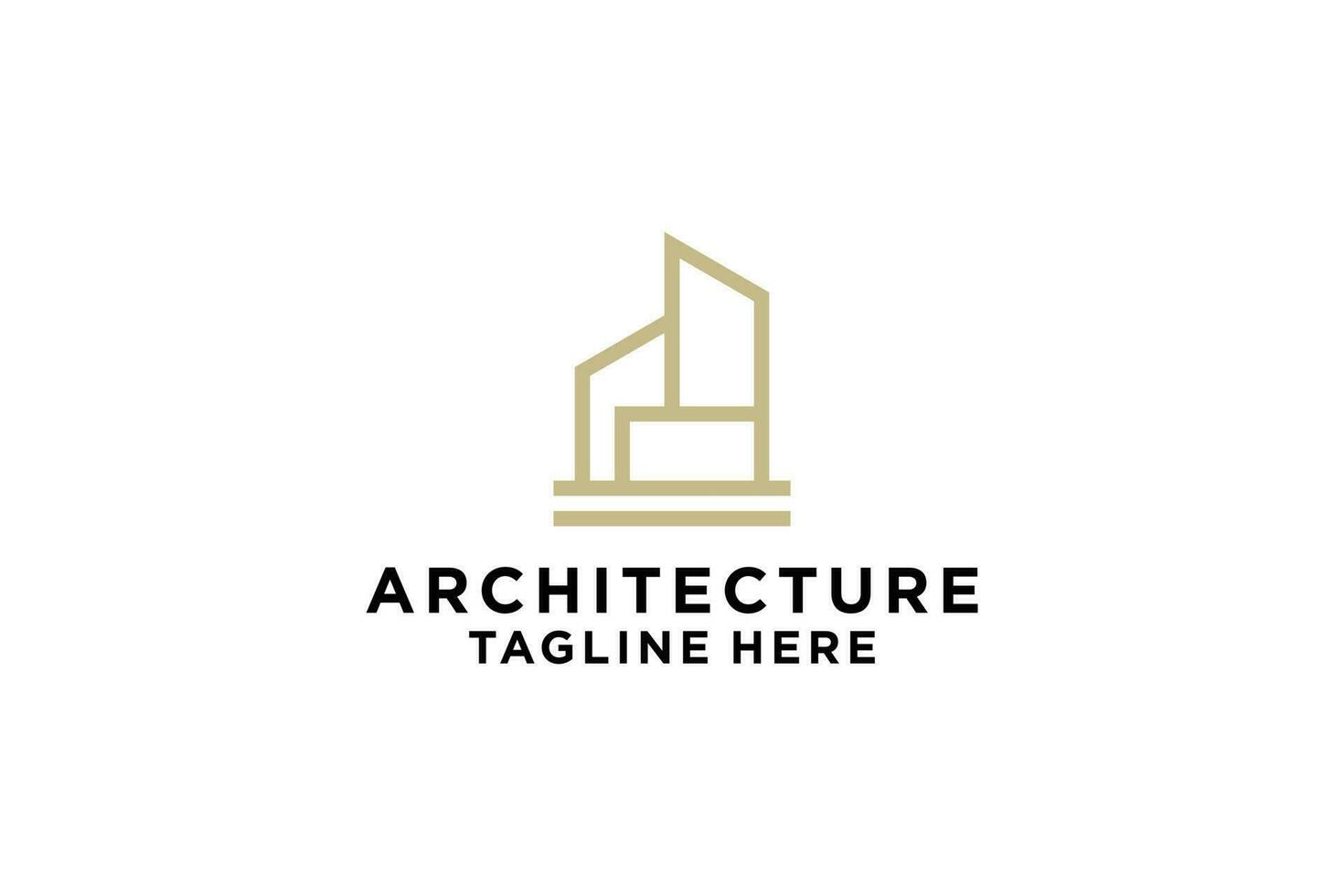 die Architektur Gebäude Monogramm Logo Symbol Design vektor