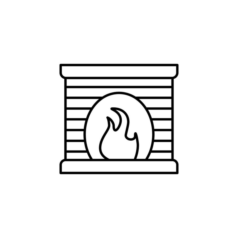 Kamin Vektor Symbol Illustration