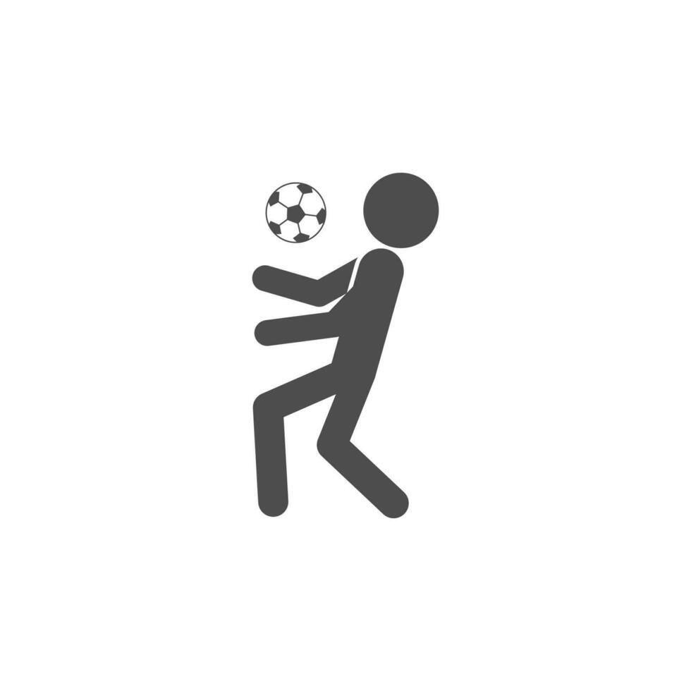 Fußball Spieler mit ein Ball Vektor Symbol Illustration