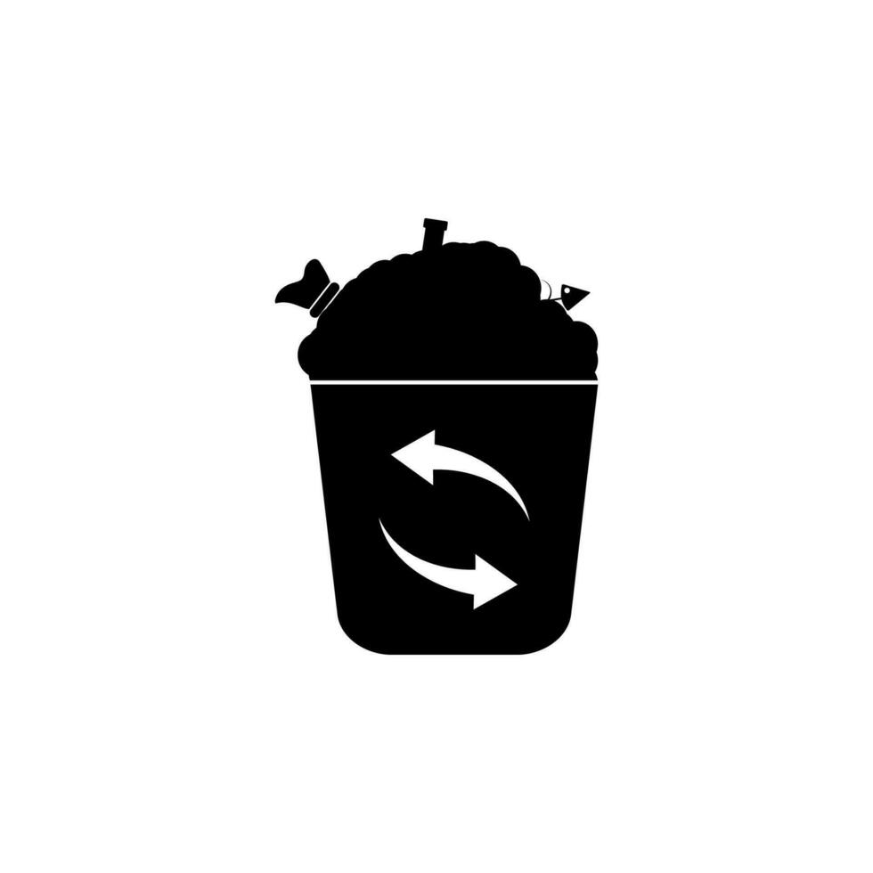 Müll Box Vektor Symbol Illustration