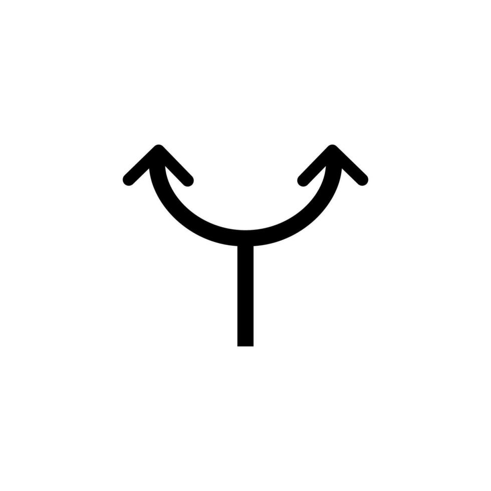 divergerande pilar vektor ikon illustration