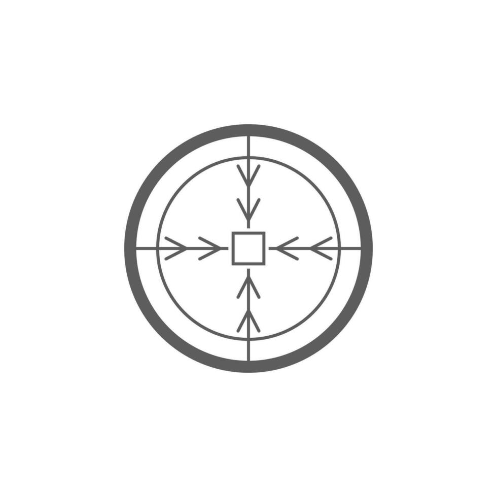 Ziel Vektor Symbol Illustration