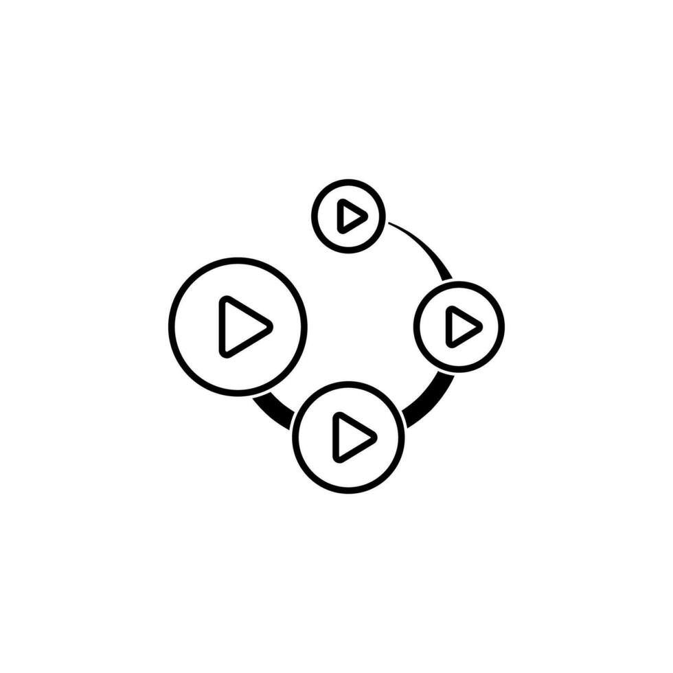 verbunden Video Spieler Vektor Symbol Illustration