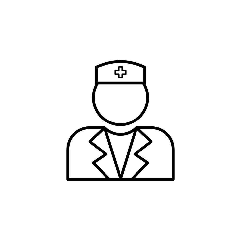 Krankenschwester männlich Vektor Symbol Illustration