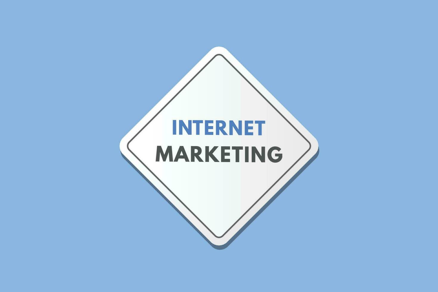 Internet Marketing Text Taste. Internet Marketing Zeichen Symbol Etikette Aufkleber Netz Tasten vektor