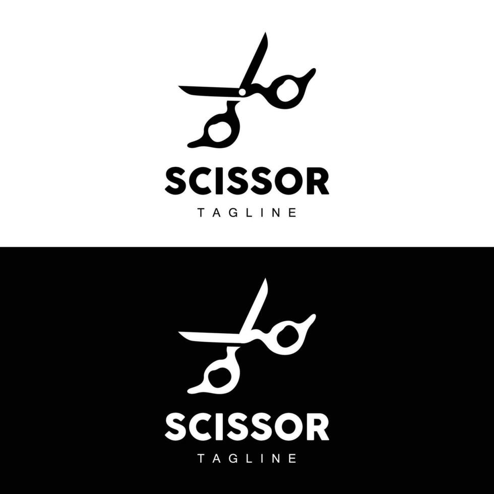 Schere Logo, Schneiden Werkzeuge Vektor, Friseur Rasierer Schere einfach Design, Illustration Vorlage Symbol vektor