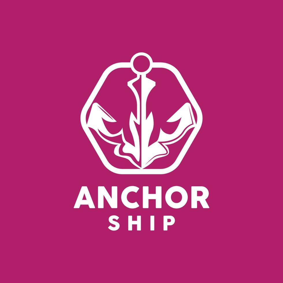 Anker Logo, einfach elegant Design, nautisch Schiff Vektor, Symbol Symbol Illustration vektor