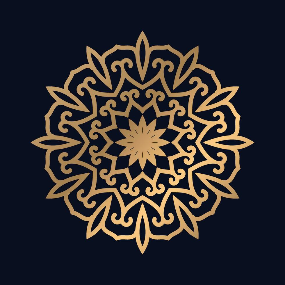 islamic mönster guld Färg kunglig mandala design vektor för bakgrund