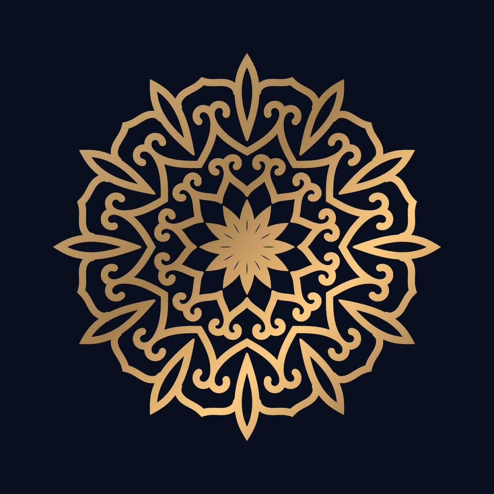 islamisch Muster Gold Farbe königlich Mandala Design Vektor zum Hintergrund